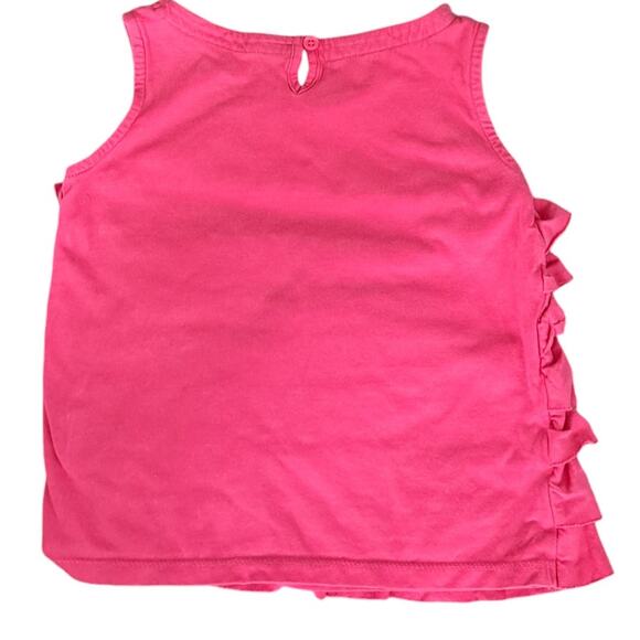 Mini Boden Pink Tiered Ruffle Sleeveless Top Size 4-5 - Picture 6 of 7